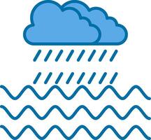 Rain Filled Blue  Icon vector