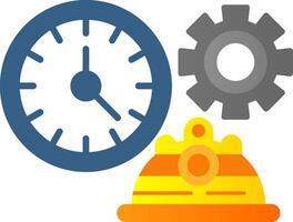 Working Hours Flat Gradient  Icon vector