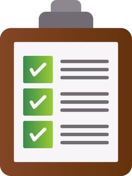 Lista de Verificación plano degradado icono vector