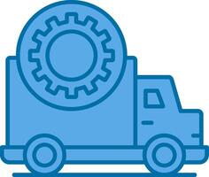 Truck Repair Filled Blue  Icon vector