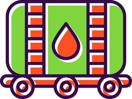 Oil Tank Filled  Icon vector