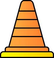 Traffic Cone Line Filled Gradient  Icon vector