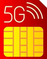 Sim Card Flat Gradient  Icon vector