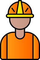 Worker Line Filled Gradient  Icon vector