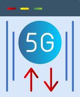 Bandwidth Flat Gradient  Icon vector