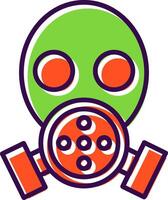 Gas Mask Filled  Icon vector