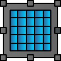 Grid Line Filled Gradient  Icon vector