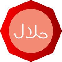 Halal Flat Gradient  Icon vector