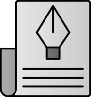 Document Line Filled Gradient  Icon vector