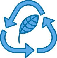 Ecology Filled Blue  Icon vector