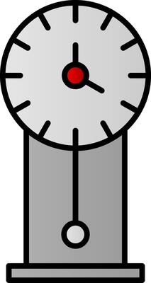 Vintage Clock Line Filled Gradient  Icon