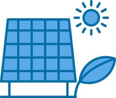 Solar Panel Filled Blue  Icon vector