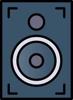 altavoz línea lleno degradado icono vector