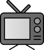 Television Line Filled Gradient  Icon vector