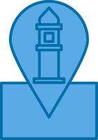 Location Filled Blue  Icon vector