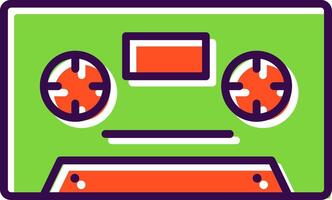 Cassette Filled  Icon vector