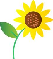 Sunflower Flat Gradient  Icon vector