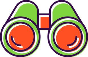 Binoculars Filled  Icon vector