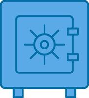 Safe Box Filled Blue  Icon vector