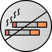 No Smoking Line Filled Gradient  Icon vector