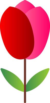Tulip Flat Gradient  Icon