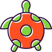 Tortoise Filled  Icon vector