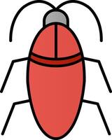 cucaracha línea lleno degradado icono vector