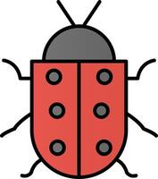 Bug Line Filled Gradient  Icon vector