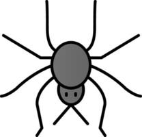 araña línea lleno degradado icono vector