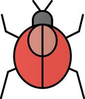 cucaracha línea lleno degradado icono vector