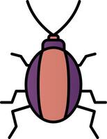 cucaracha línea lleno degradado icono vector