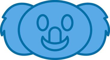 Koala Filled Blue  Icon vector