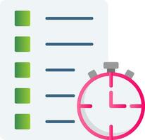 Track Of Time Flat Gradient  Icon vector