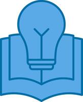 Knowledge Filled Blue  Icon vector