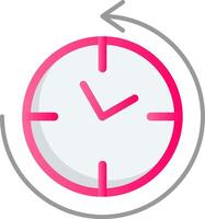 Anti Clockwise Flat Gradient  Icon vector