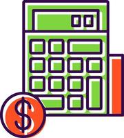 Calculator Filled  Icon vector