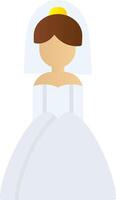 Bride Flat Gradient  Icon vector