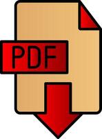 descargar pdf línea lleno degradado icono vector