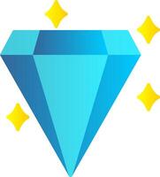 diamante plano degradado icono vector