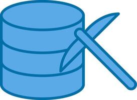 Data Mining Filled Blue  Icon vector