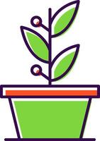 plantas lleno icono vector