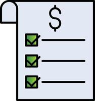 Financial Information Line Filled Gradient  Icon vector