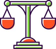 Justice Scale Filled  Icon vector