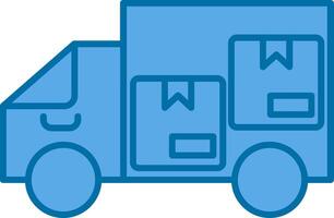 Express Delivery Filled Blue  Icon vector