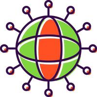 Connected Filled  Icon vector