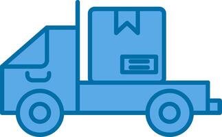 Shipped Filled Blue  Icon vector