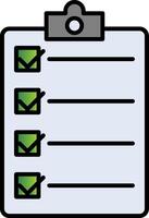 Checklist Line Filled Gradient  Icon vector