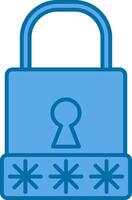 Passcode Filled Blue  Icon vector