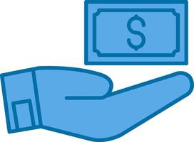 Give Money Filled Blue  Icon vector