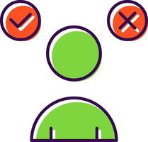 Decision Making Filled  Icon vector